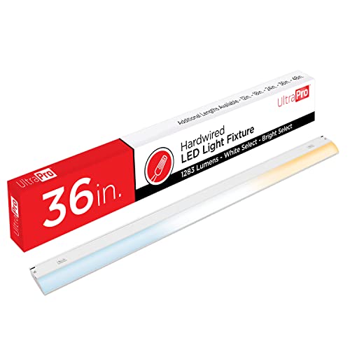 UltraPro 36 inch Hardwired Under Cabinet Lights, 3 Color Settings - 2700K/4000K/5000K - Warm White, Cool White, and Daylight, Under Cabinet Lighting, Dimmable Under Counter Lights for Kitchen, 45369