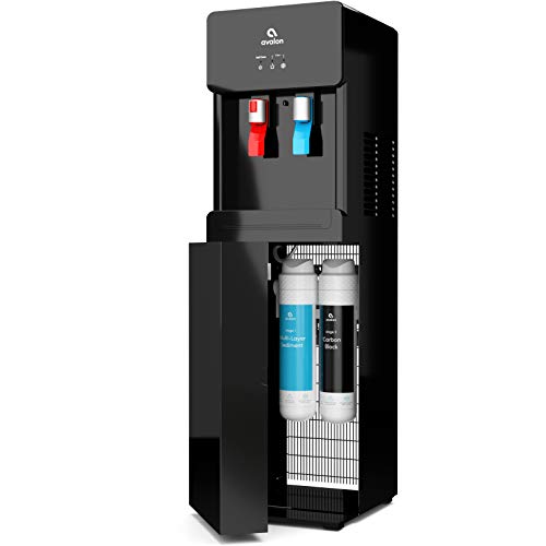 Avalon A7BOTTLELESSBLK Self Cleaning Touchless Bottleless Cooler Dispenser-Hot & Cold Water Child Safety Lock, UL, Black