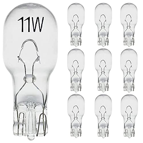 Landscape Low Voltage - 12 Volt 11W - T5 Wedge Bulbs - Compatible with Malibu Lights - Garden - Deck Light Bulbs - Yard Bulbs - 10 Pack (Clear)