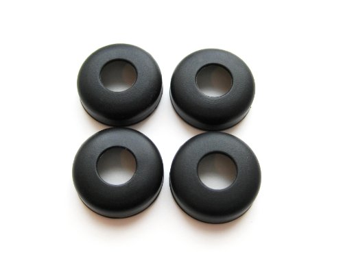 4 Black Earbuds Eartips Compatible with Motorola H270 H371 H375 H385 H390 H560 H620 H680 H681 H685 Headset Wireless Devices