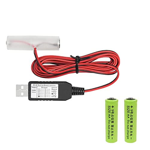 USB Power Converter DC Buck Boost Battery Eliminator Replace 1 to 4pcs 1.5V 3V 4.5V 6V AA AAA Connect (3-AA 4.5V)