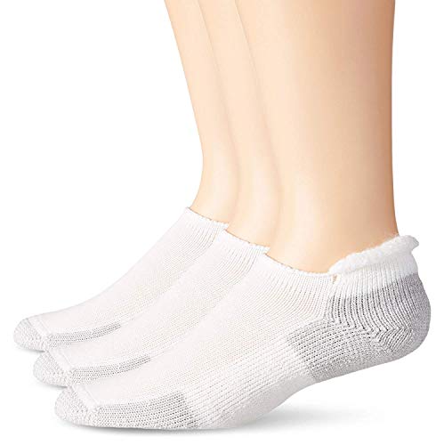 Thorlos J Max Cushion Running Rolltop Socks (3 Pairs) White, Medium