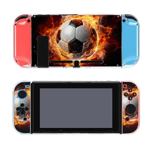 AoHanan Fire Soccer Switch Screen Protector Case Cover Full Accessories Switch Game Case Protection Skin for Switch Console and Joy-Cons