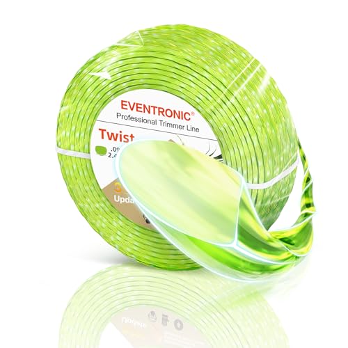 Weed Eater String, Eventronic 095 Trimmer Line of 150-Feet, Trimmer Line for Universal Replacement, Twist Weed Wacker String Fits Medium& Heavy Grass&Weeds, String Trimmer Line of Yellow Premium Nylon