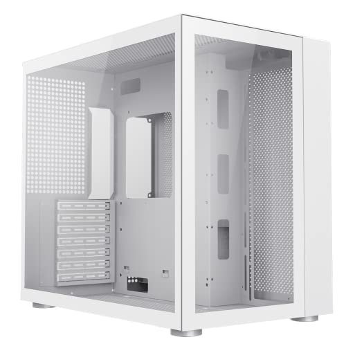 GameMax Infinity Mid-Tower ATX PC Gaming Case, Tempered Glass Side Panel | White
