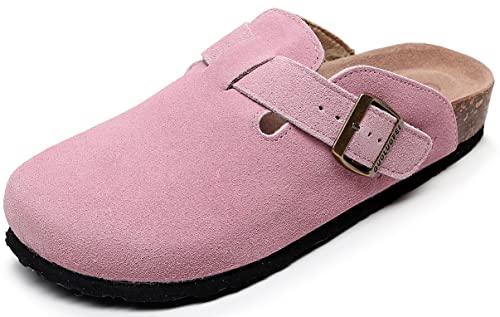 guoluofei Clogs for Women,Womens Clogs and Mules Outdoor House Slipers with Arch Support Pink