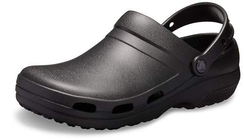 Crocs unisex adult Men's and Women's Specialist Ii | Work Shoes Clog, Black, 7 Women 5 Men US