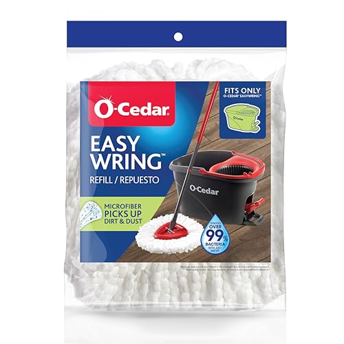 O-Cedar EasyWring Spin Mop Microfiber Refill, White Packaging May Vary