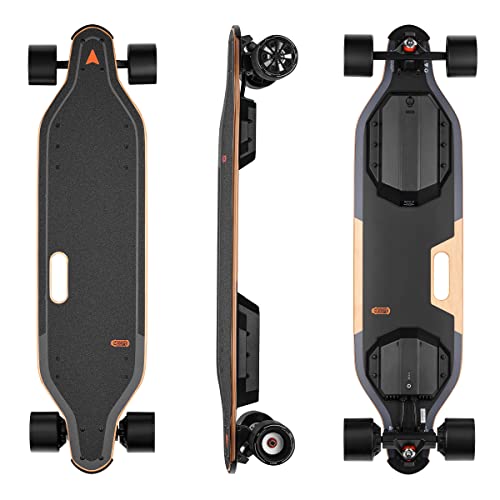 MEEPO Electric Skateboard, Top Speed of 28 Mph, 11 Miles Range, 4 Speed Smooth Brakes with Remote, Easy Carry Handle Design for Adults Teens Beginners, V5