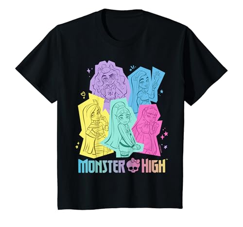 Kids Monster High - Pastel Character Group T-Shirt