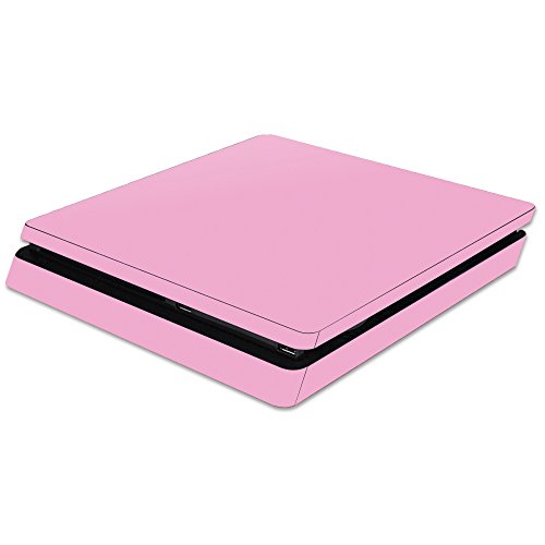 MightySkins Skin Compatible with Sony PS4 Slim Console - Solid Pink | Protective, Durable, and Unique Vinyl Decal wrap Cover | Easy to Apply, Remove, and Change Styles | Made in The USA