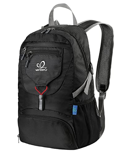 WATERFLY Small Lightweight Packable Backpack: 20l Ultra Light Foldable Travel Hiking Camping Daypack Day Pack for Man Woman