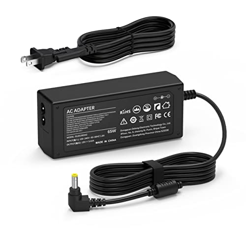 65W AC Adapter Laptop Charger for Toshiba Satellite C55 C55D C55T C655 C675 C850 C855 C855D C875 L645 L645D L655 L655D L675 L675D L745 L755 L855 L875 L875D P745 P755 P855 P875 S855 Power Supply Cord