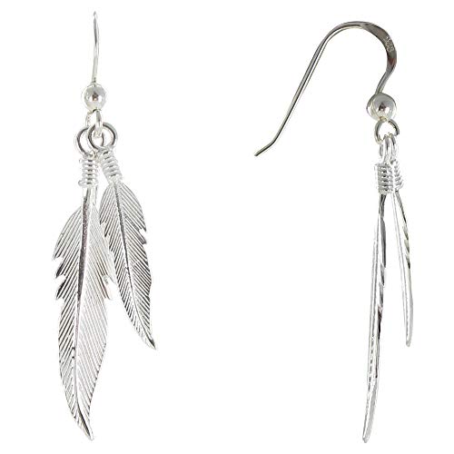 LES POULETTES JEWELS - Sterling Silver Earrings Two Feathers