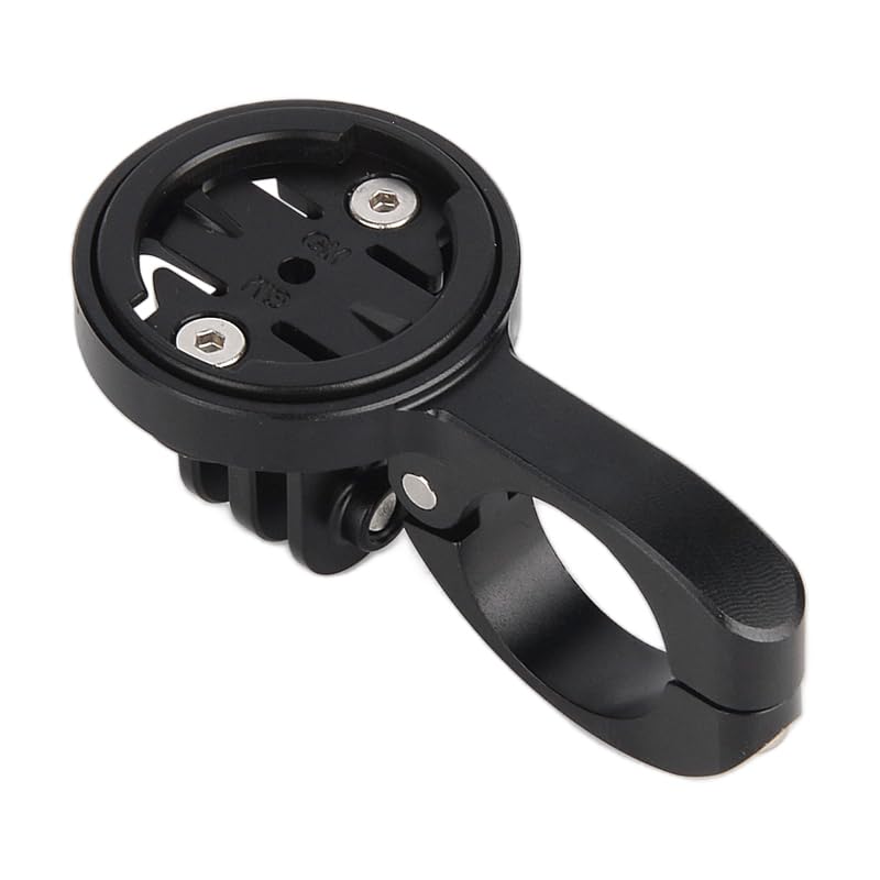 GPS Computer Mount for Aero Bars, TT Bars, or Tri Bars for Road and Triathlon Bikes Compatible with Garmin, Wahoo, CatEye, and Bryton with GoPro Action Camera and Bike Light Attachment