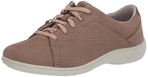 Aravon womens Lia Tie Sneaker, Taupe, 11 Narrow US