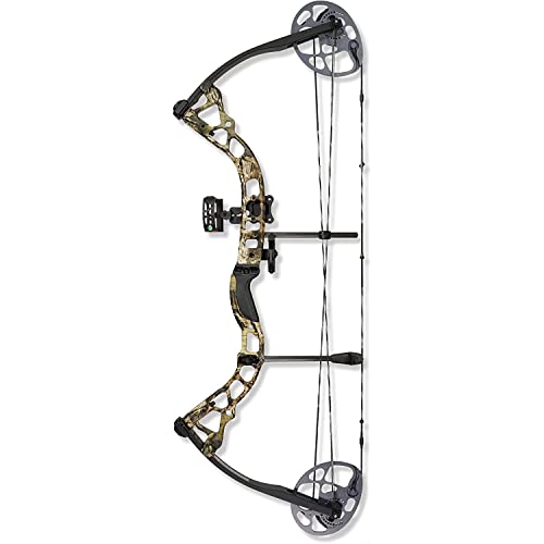 DIAMOND ARCHERY Prism Fully Equipped Adjustable Durable Compound Bow, 5-55 lbs, Breakup Country, Right Hand