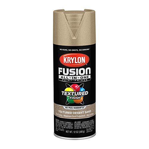 Krylon K02781007 Fusion All-In-One Spray Paint for Indoor/Outdoor Use, Textured Desert Sand Beige , 12 Ounce (Pack of 1)