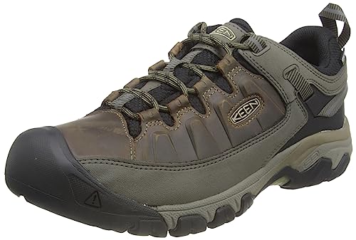 KEEN Men's Targhee 3 Low Height Waterproof Hiking Shoes, Bungee Cord/Black, 11