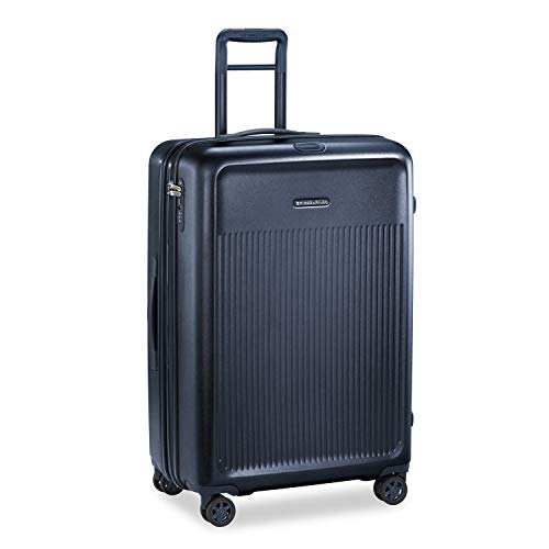 Briggs & Riley Sympatico Hardside Large Spinner Luggage, Matte Navy, 30-Inch Checked