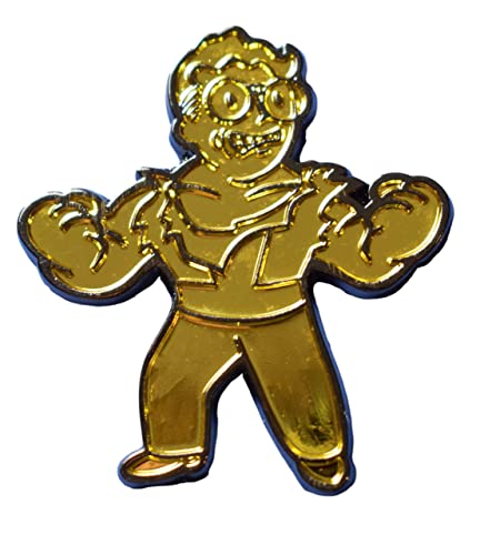 Fallout Robco Nerd Rage Perk Pin - Loot Crate (Gold)