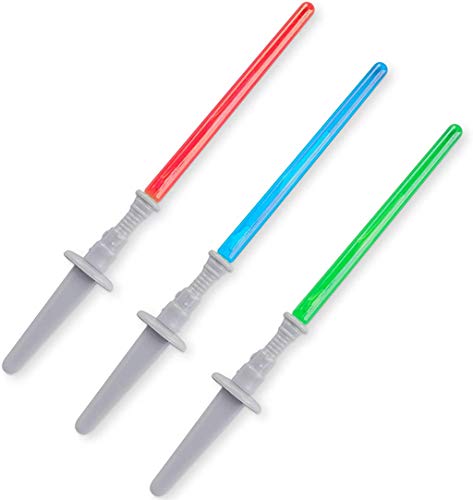 Super Z Outlet Light Sabre Cupcake Decoration Toppers Sticks Picks Set for Children Birthday Party, Fan Shows, Movies, 4' inches Tall (24 Pack)