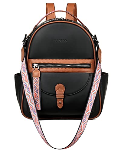 FADEON Mini Backpack Purse for Women, Designer Leather Cute Roomly Backpacks, Daily Ladies Shoulder Backpack Fashion Handbag