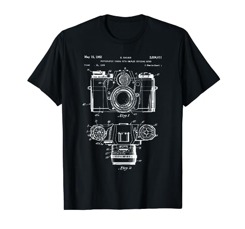 Photography Lover Gift T-Shirt Camera Vintage Patent Print