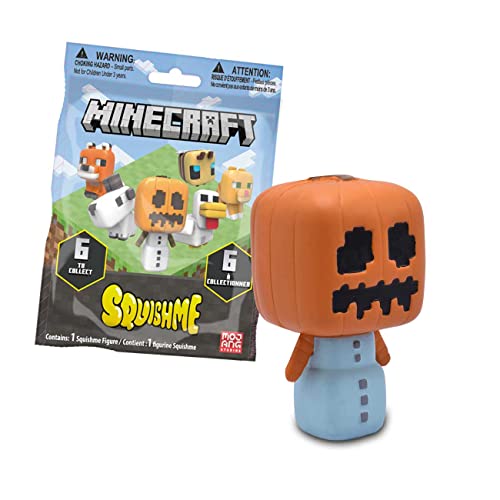 Minecraft SquishMe Series 3 - Perfect for Party Favors, Classroom Prizes, Stress Relief Toys, Fidget and Treasure Boxes - Minecraft Figures, Squishy Animals & Blind Bags Small Toys