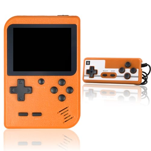 Joorniao Retro Handheld Game Console with 500 Classical Games, Portable Retro Video Game Console with 3.0-Inch Screen, 1020mAh Rechargeable Battery Support TV Output & 2 Players Gift for Boys(OR)