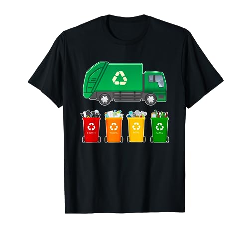 Recycling Trash Truck Shirt Kids Adult Garbage Truck T-Shirt