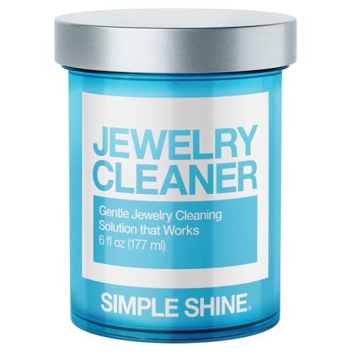 Gentle Jewelry Cleaner Solution | Gold Jewelry Cleaner, Silver Jewelry Cleaner, Earring Cleaner, Diamond Jewelry Cleaner, Ring Cleaner, Fashion Jewelry Cleaner | Ammonia Free l 6 oz l Made in the USA