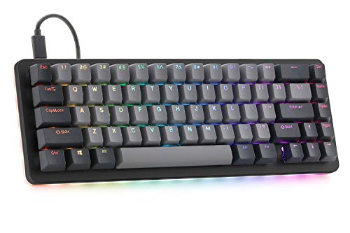 Drop ALT Mechanical Keyboard — 65% (67 Key) Gaming Keyboard, Hot-Swap Switches, Programmable Macros, RGB LED Backlighting, USB-C, Doubleshot PBT, Aluminum Frame (Kaihua Box White, Black)