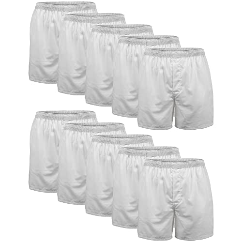 Gildan Men's Underwear Boxers, Multipack, White (10-Pack), 2X-Large