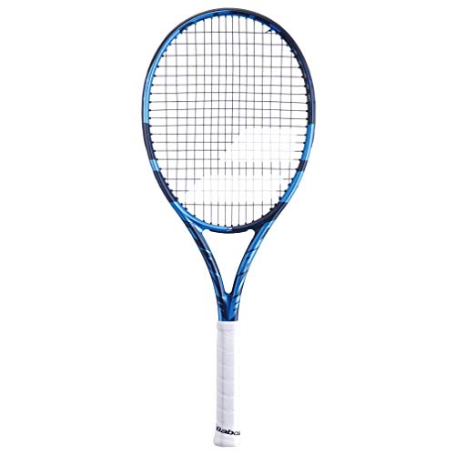 Babolat Pure Drive Team Tennis Racquet - Strung with 16g White Babolat Syn Gut at Mid-Range Tension (4 1/4' Grip)