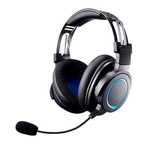 Audio-Technica ATH-G1WL Premium Wireless Gaming Headset for Laptops, PCs, & Macs, 2.4GHz, 7.1 Surround Sound Mode, USB Type-A, Black, Adjustable