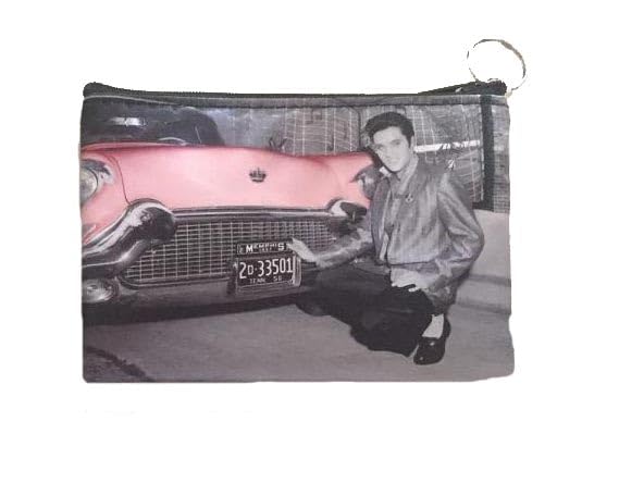 Elvis Make Up Bag with Pink Car and Graceland gates