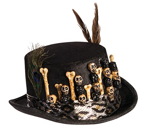 Forum Novelties Unisex-Adult's Standard Voodoo Top Hat, Multicolor