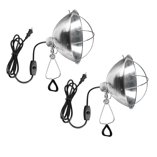 Simple Deluxe Adjustable Clamp Lamp with 10.5' Aluminum Reflector and Bulb Guard, 250W E26 Socket (Bulb Not Included), 6ft 18/2 SJT Cord,Silver