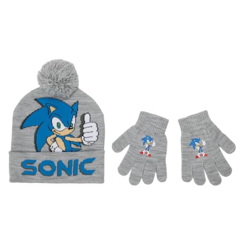 Sonic the Hedgehog Youth Cuffed Beanie and Gloves Set