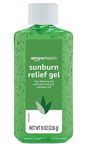 Amazon Basics Sunburn Relief Gel with Aloe Vera, 8 oz (Pack of 1) (Previously Solimo)