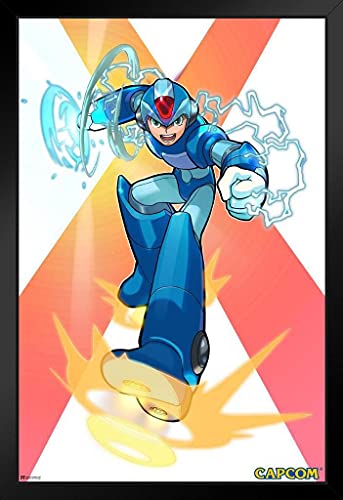 Poster Foundry Mega Man X Power Video Game Video Gamer Classic Retro Vintage 90s Gaming MegaMan Capcom Legacy Collection Megaman 11 Mega Man X Dr Wily Art Print Stand or Hang Wood Frame Display 9x13