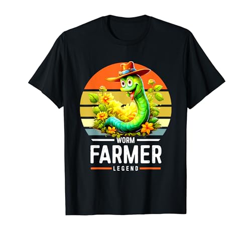 Worm Farmer | Vermiculture Vermicompost Groovy Worm Farmer T-Shirt