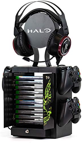 Numskull Official Halo Gaming Locker, Controller Holder, Headset Stand for PS5, Xbox Series X S, Nintendo Switch - Official Halo Merchandise