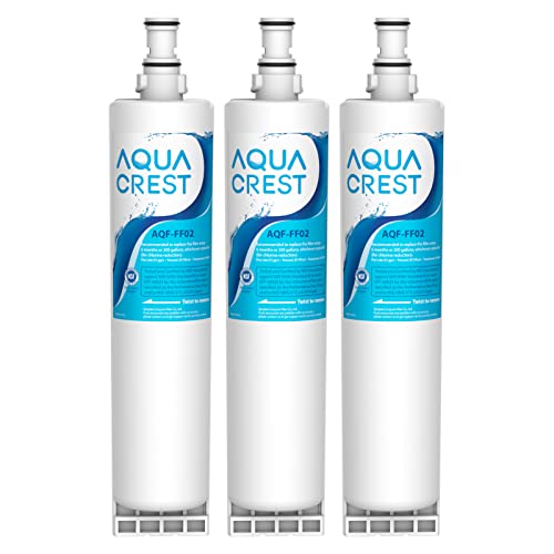 AQUA CREST 4396508 Refrigerator Water Filter, Replacement for Whirlpool EDR5RXD1, 4396510, NLC240V, Filter 5, 46-9010 (Pack of 3)