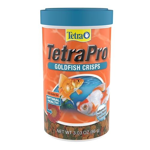 Tetra TetraPro Goldfish Crisps Fish Food, enhanced with biotin for optimal health, 3.03 oz