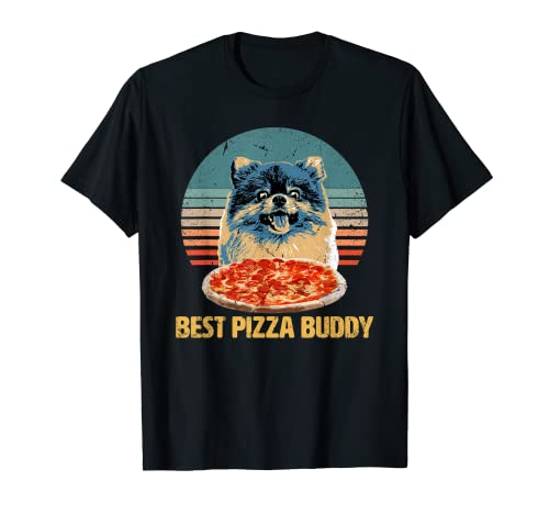 Best Pizza Buddy - Sweet Pomeranian Pomeranian Loves Pizza T-Shirt