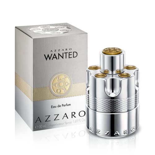 Azzaro Wanted Eau de Parfum - Energizing & Intense Mens Cologne - Woody, Aromatic & Spicy Fragrance - Juniper Berries, Sage, Vetiver - Lasting Wear - Luxury Perfumes for Men - Travel Size, 1.6 Fl. Oz