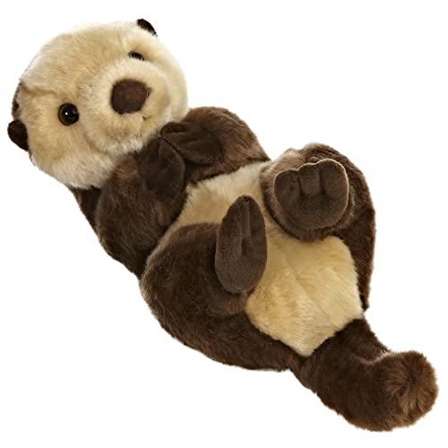 Aurora Realistic Miyoni Sea Otter Stuffed Animal - Lifelike Detail - Cherished Companionship - Brown 10 Inches