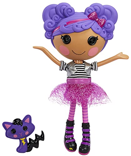 Lalaloopsy Doll- Storm E. Sky and Cool Cat, 13' Rocker Musician Doll with Purple Hair, Pink/Black Outfit & Accessories, Reusable House Playset- Gifts for Kids, Toys for Girls Ages 3 4 5+ to 103 Years